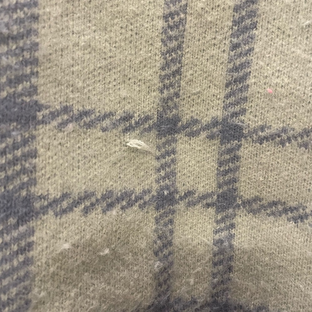 Aritzia Blue checked cardigan - Picture 2 of 4
